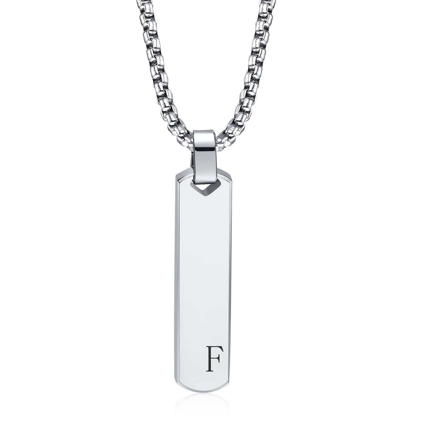 Letter Necklace Pendant Made of Stainless Steel, Suitable for Men.