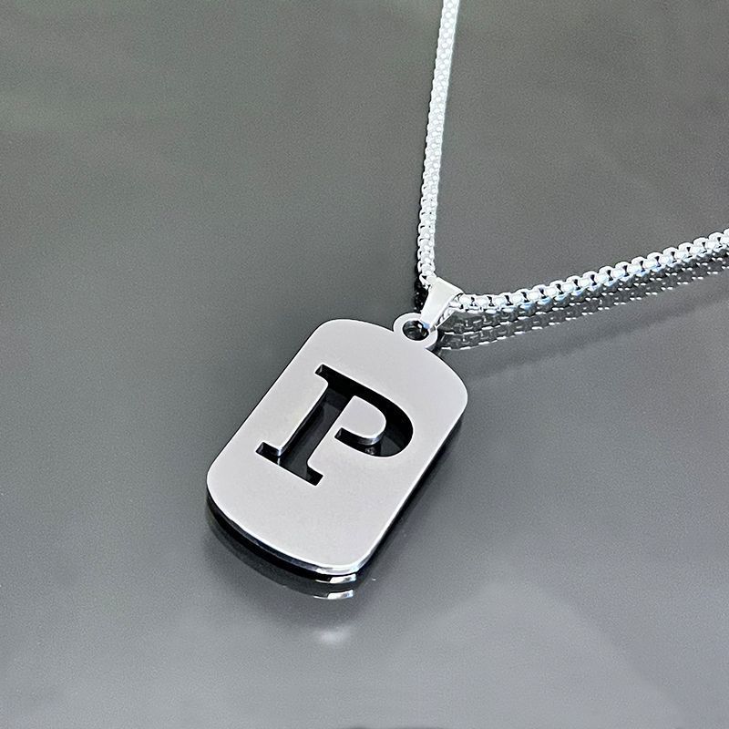 Elegant Letter Pendant Necklaces for Men