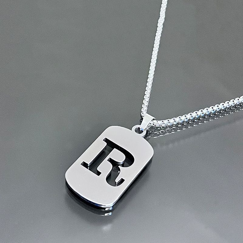 Elegant Letter Pendant Necklaces for Men