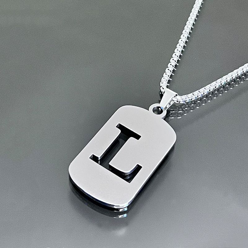 Elegant Letter Pendant Necklaces for Men