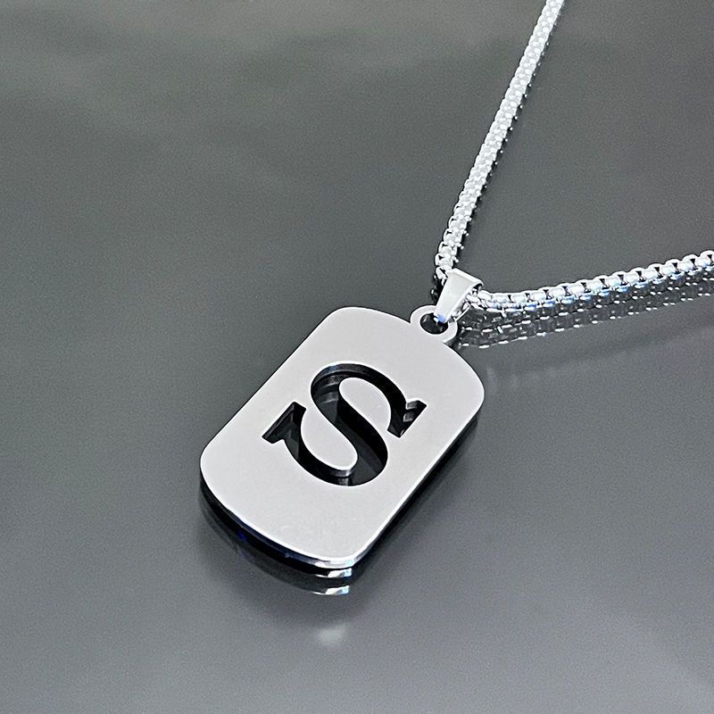 Elegant Letter Pendant Necklaces for Men