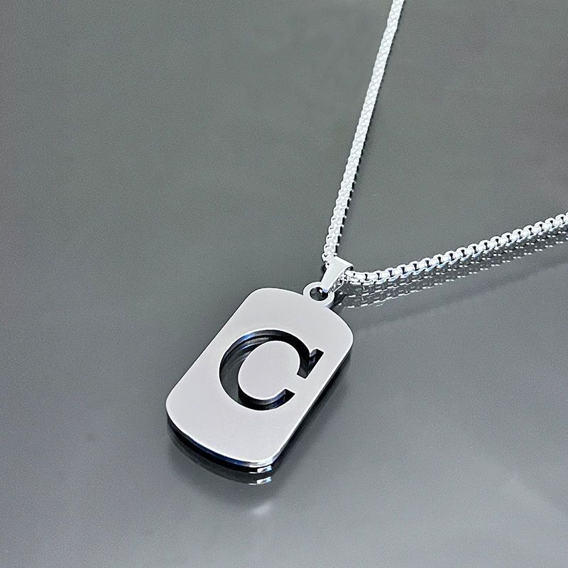 Elegant Letter Pendant Necklaces for Men