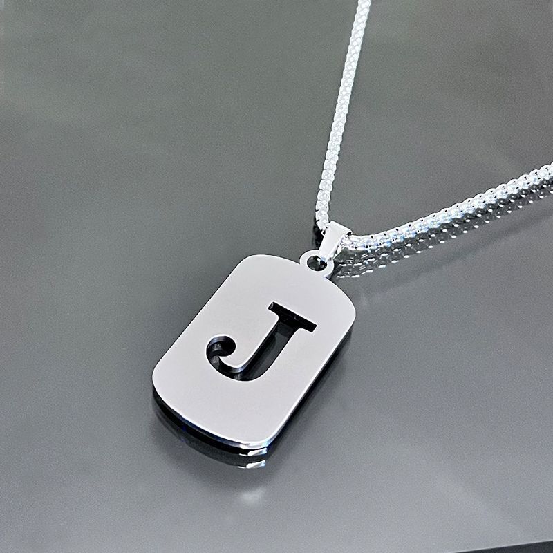 Elegant Letter Pendant Necklaces for Men