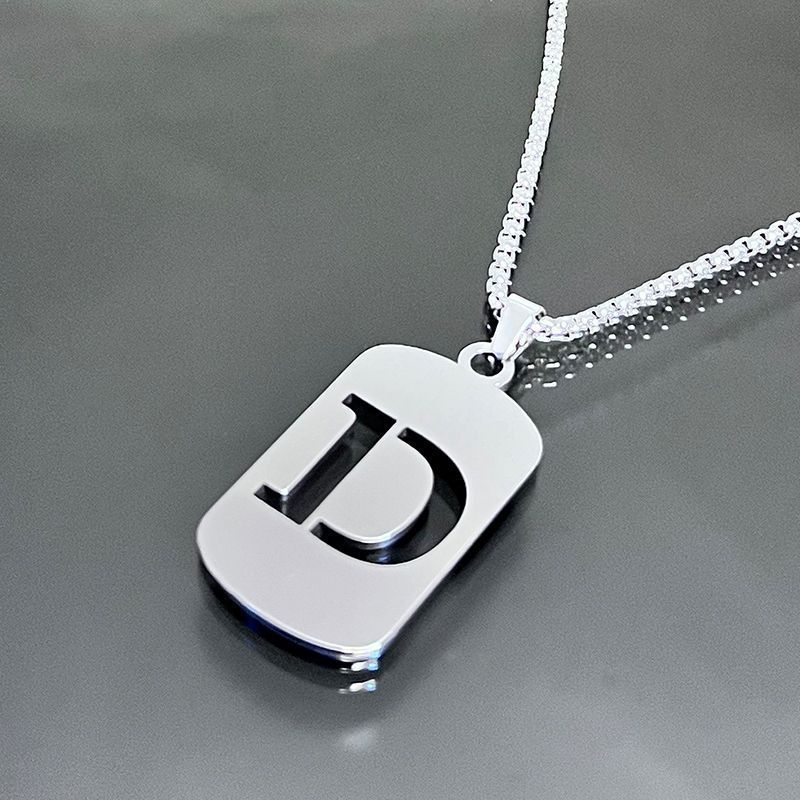 Elegant Letter Pendant Necklaces for Men