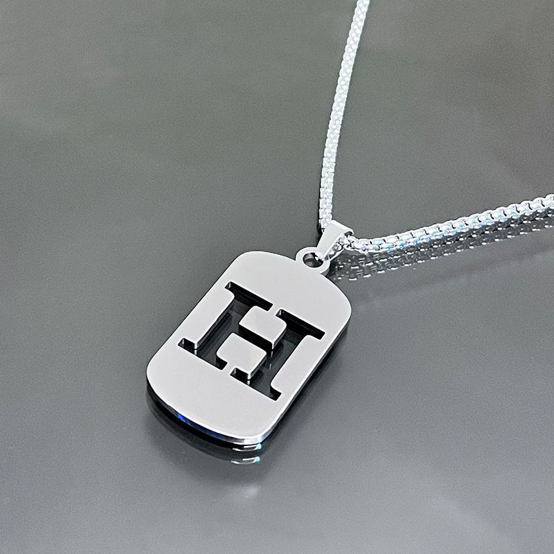 Elegant Letter Pendant Necklaces for Men