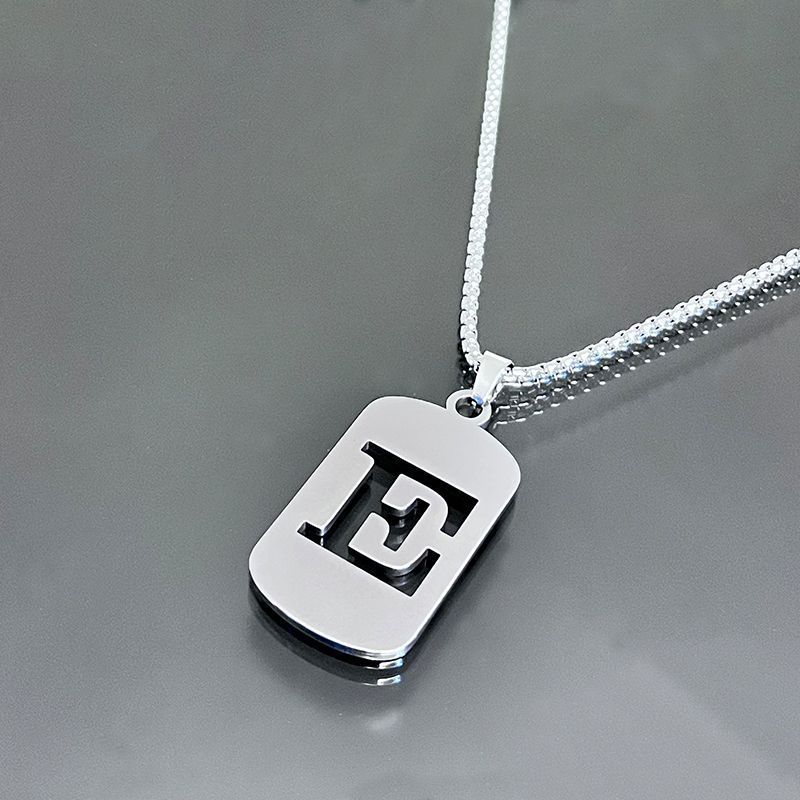 Elegant Letter Pendant Necklaces for Men