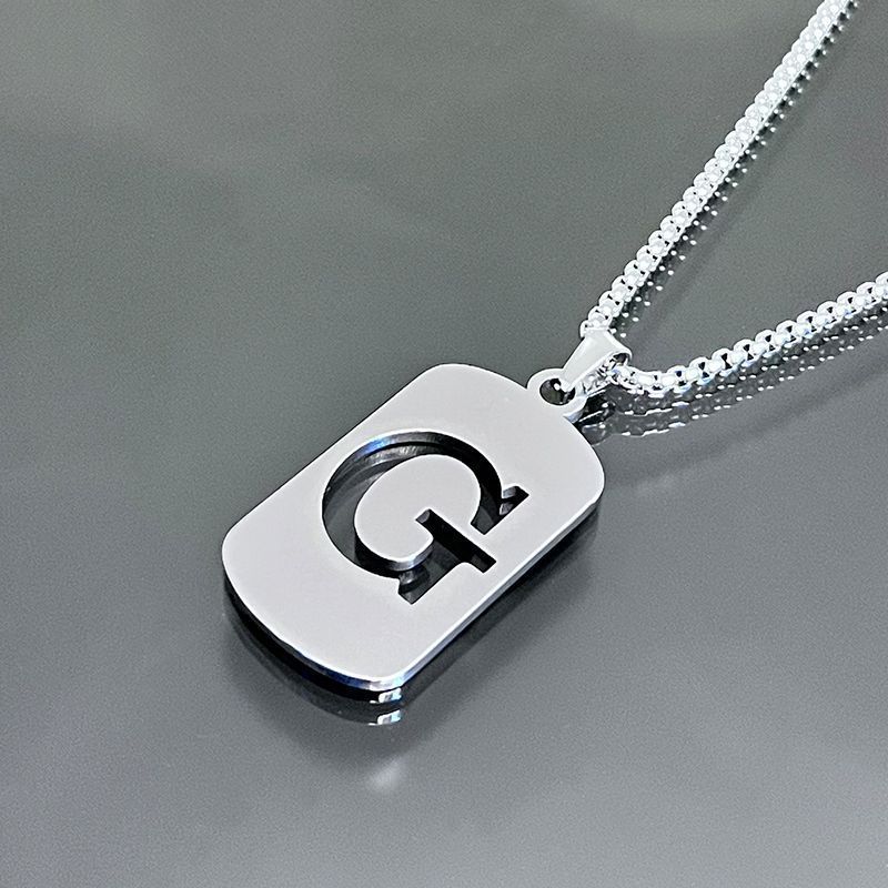 Elegant Letter Pendant Necklaces for Men