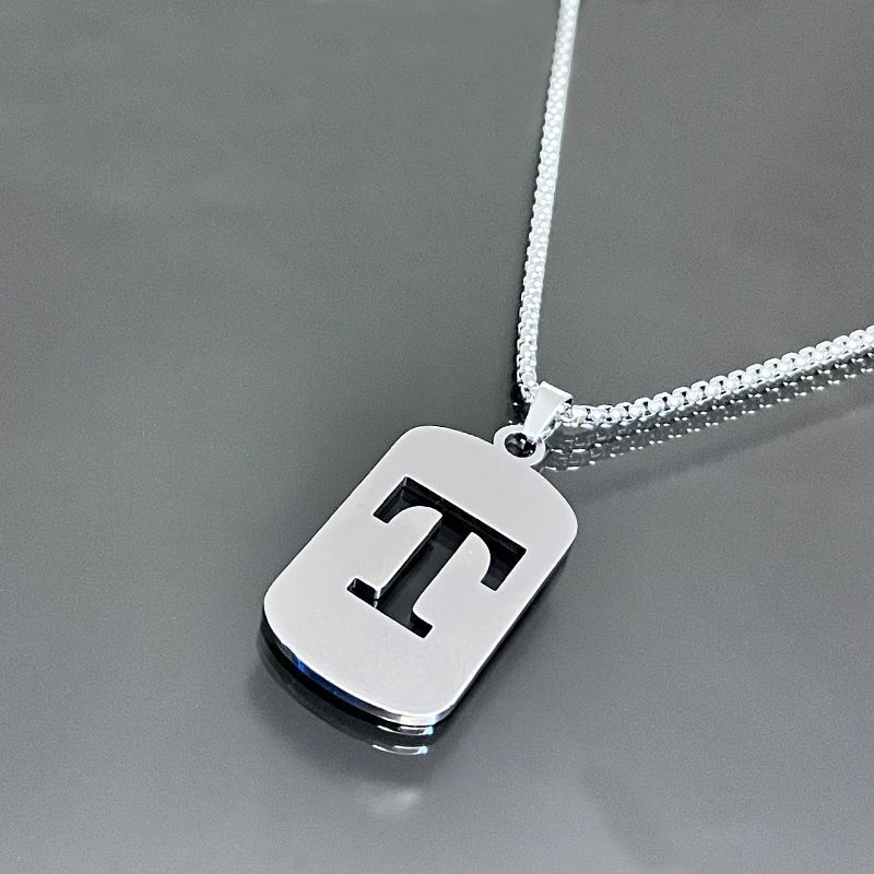 Elegant Letter Pendant Necklaces for Men