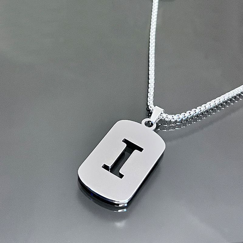 Elegant Letter Pendant Necklaces for Men