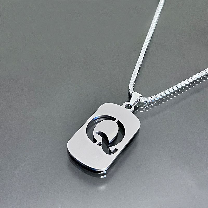 Elegant Letter Pendant Necklaces for Men