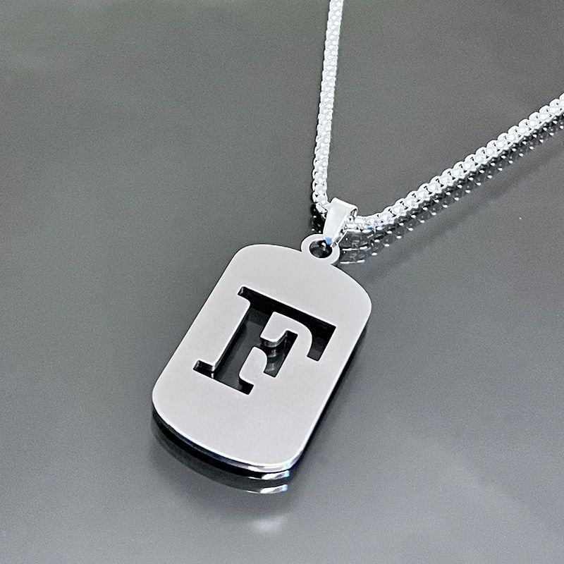 Elegant Letter Pendant Necklaces for Men
