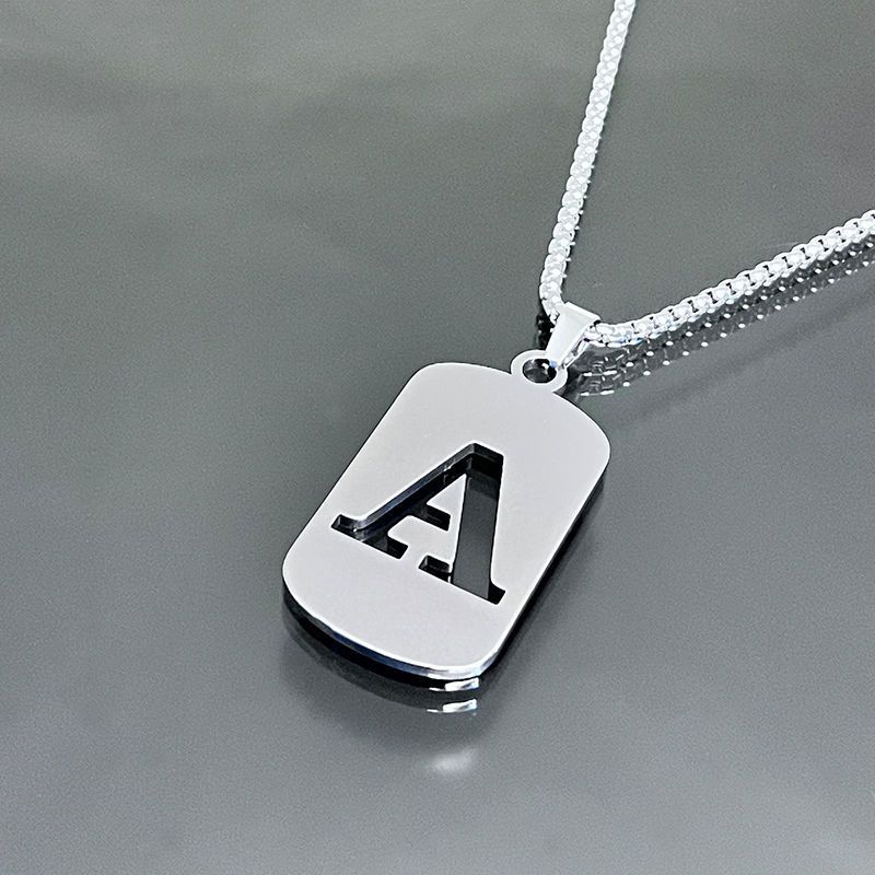 Elegant Letter Pendant Necklaces for Men