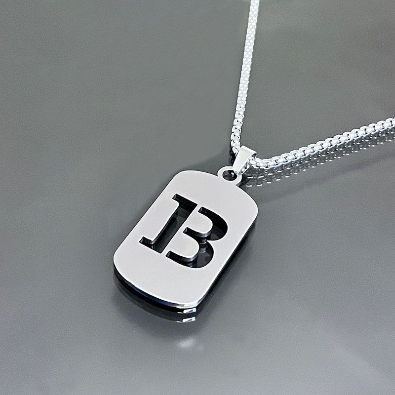 Elegant Letter Pendant Necklaces for Men