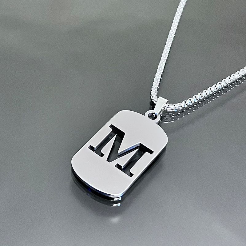 Elegant Letter Pendant Necklaces for Men