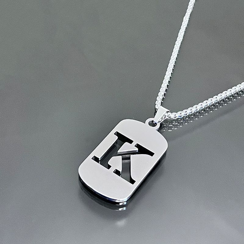 Elegant Letter Pendant Necklaces for Men