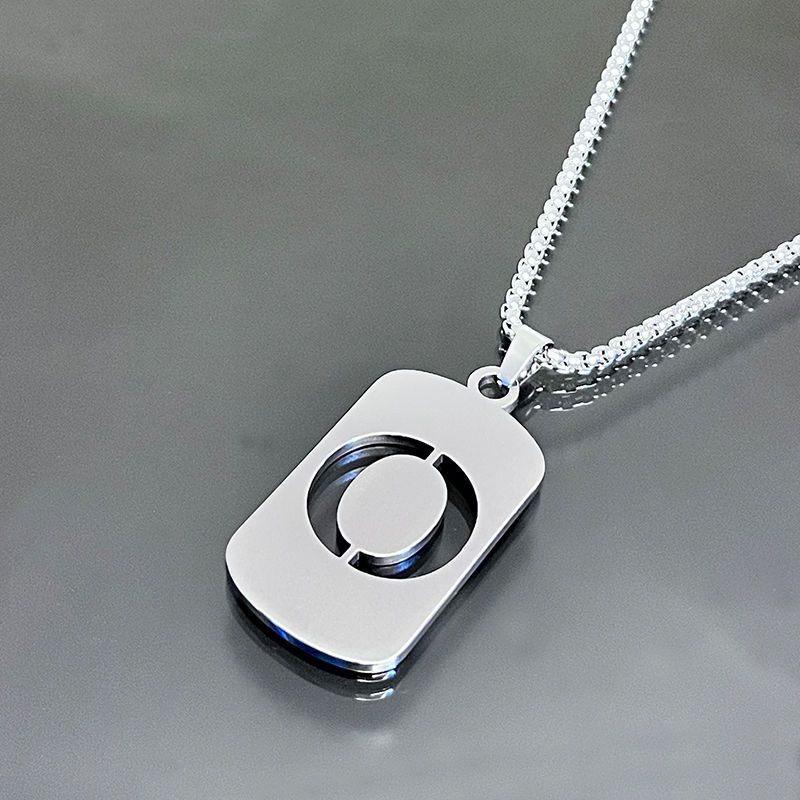 Elegant Letter Pendant Necklaces for Men