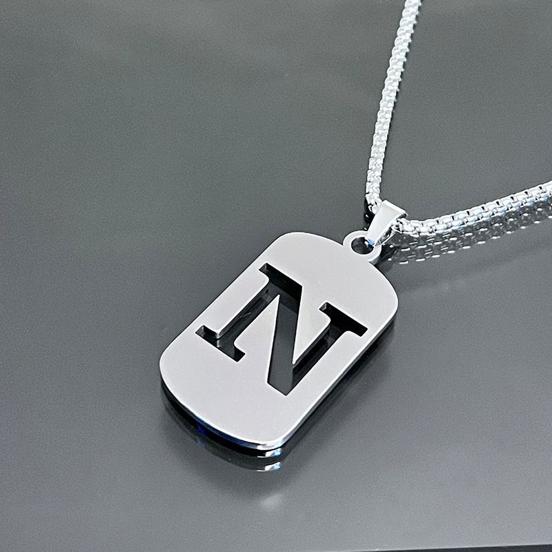 Elegant Letter Pendant Necklaces for Men