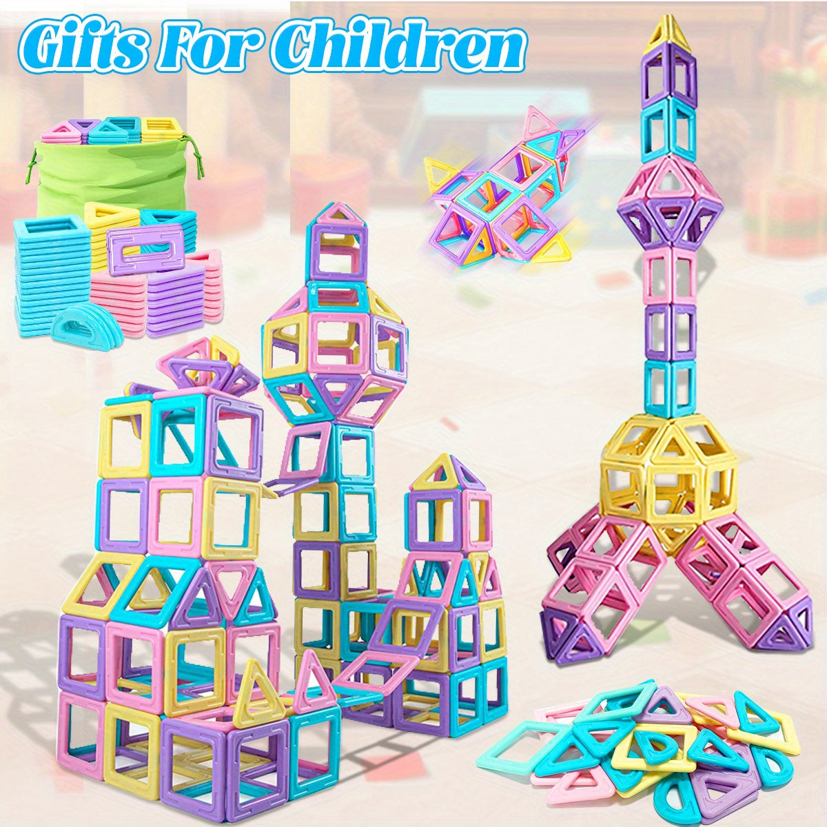 Big Magnetic blocks for kids educational toy