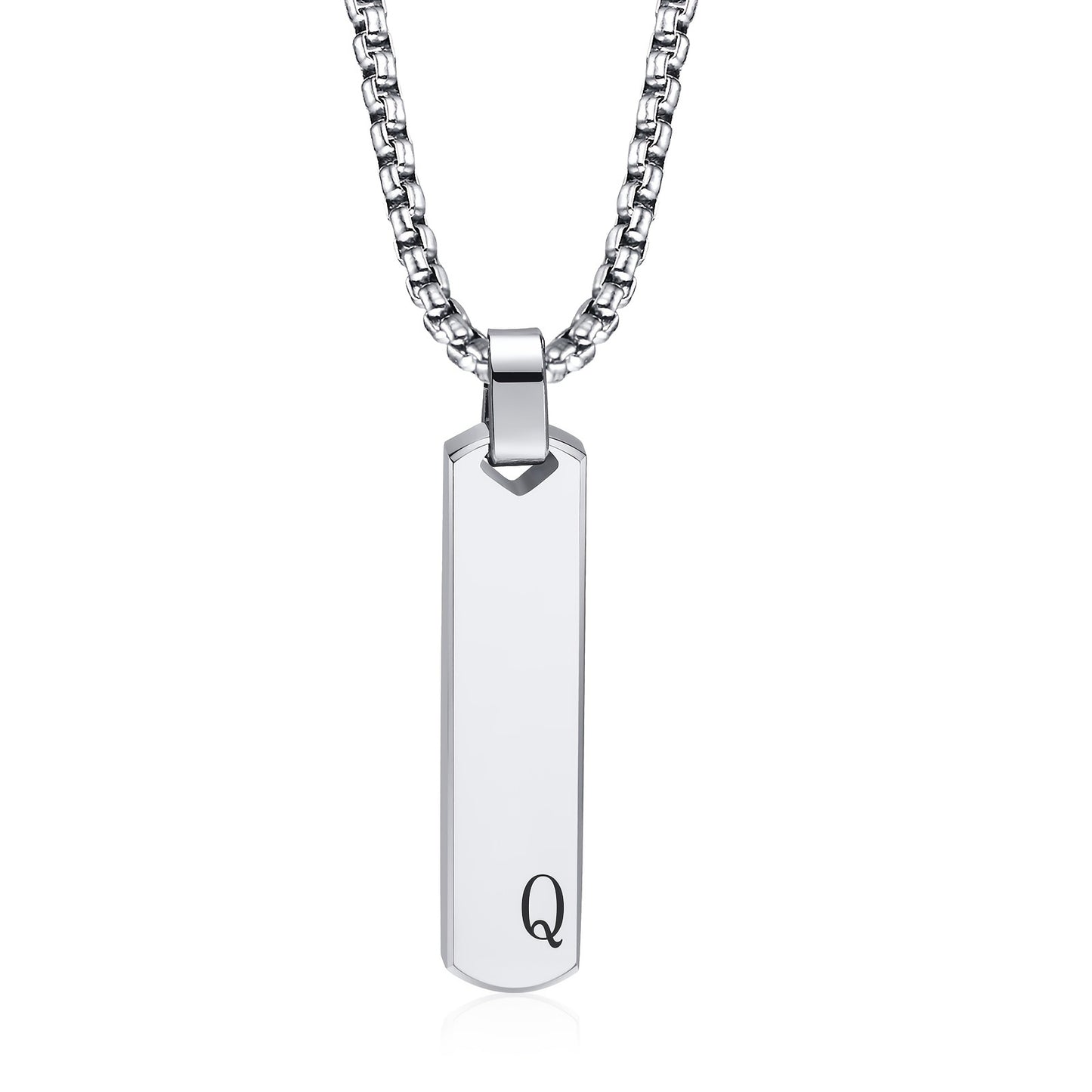 Letter Necklace Pendant Made of Stainless Steel, Suitable for Men.