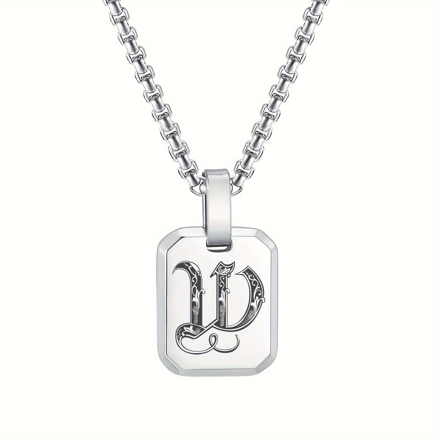 Letter Necklace Pendant, Stainless Steel Fashion Butterfly