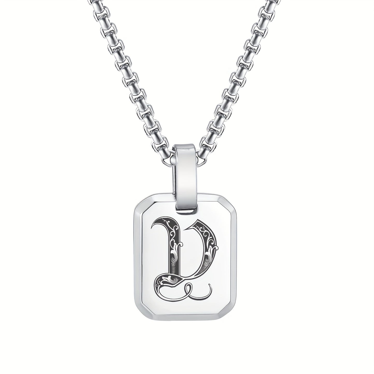 Letter Necklace Pendant, Stainless Steel Fashion Butterfly