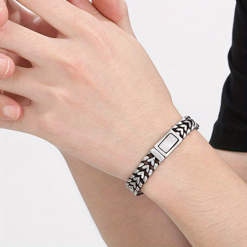 18K Gold-Plated Stainless Steel Heart Bracelet