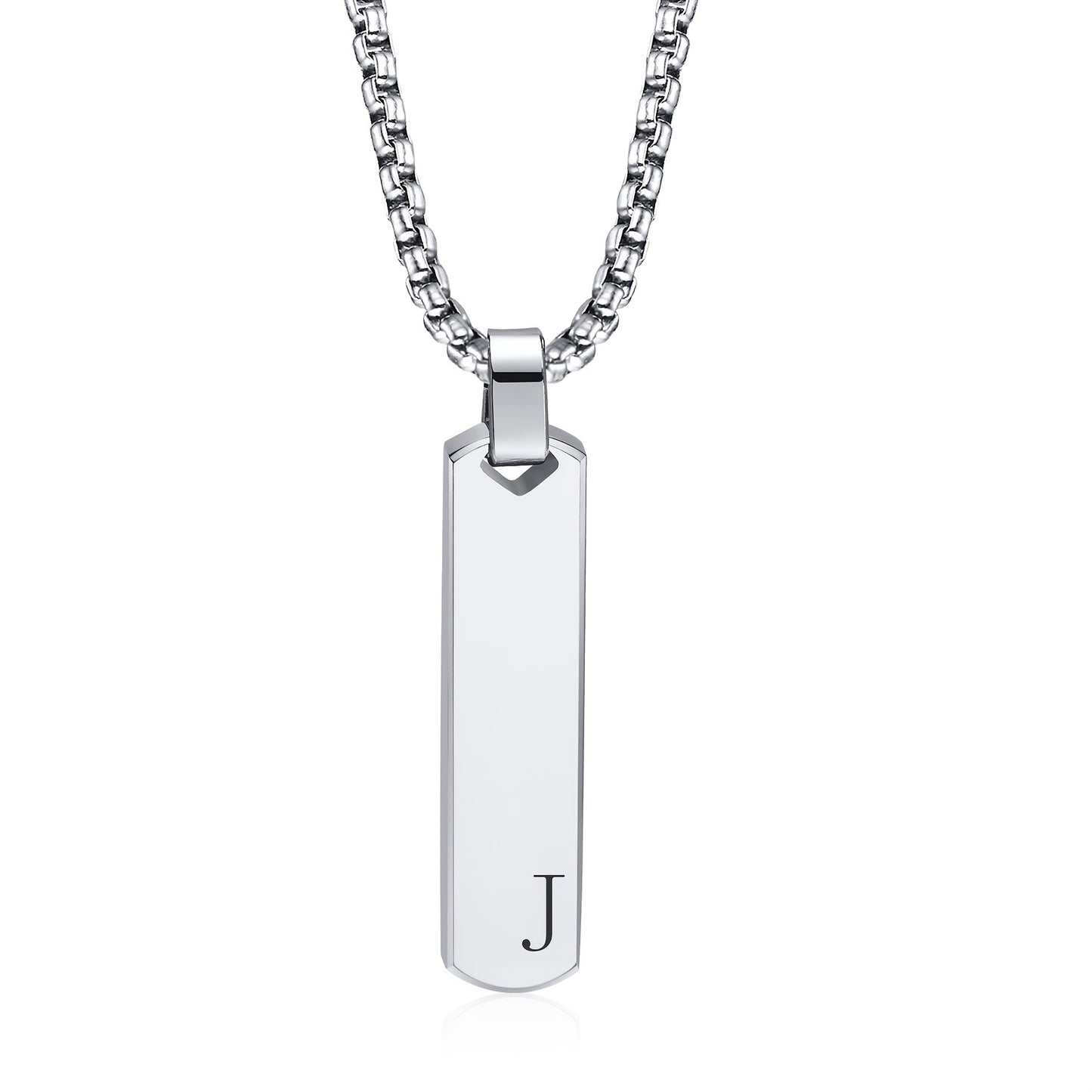 Letter Necklace Pendant Made of Stainless Steel, Suitable for Men.