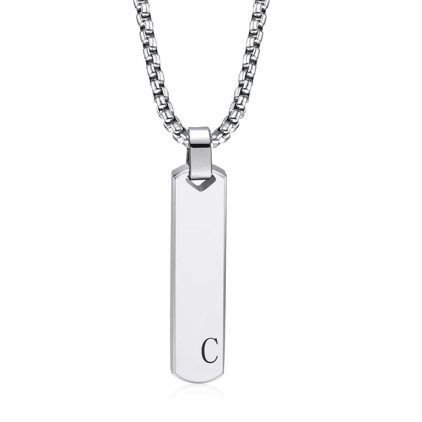 Letter Necklace Pendant Made of Stainless Steel, Suitable for Men.
