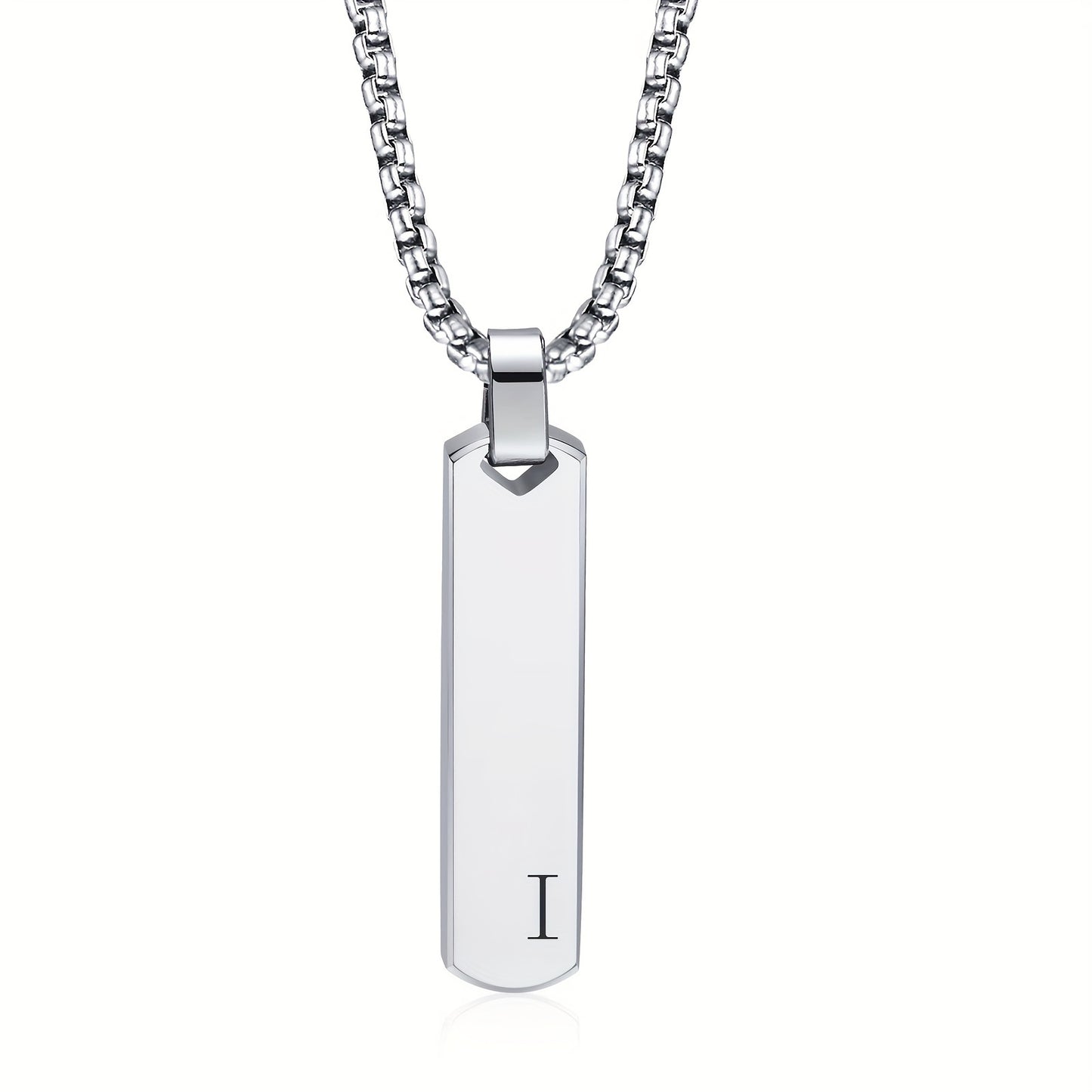 Letter Necklace Pendant Made of Stainless Steel, Suitable for Men.