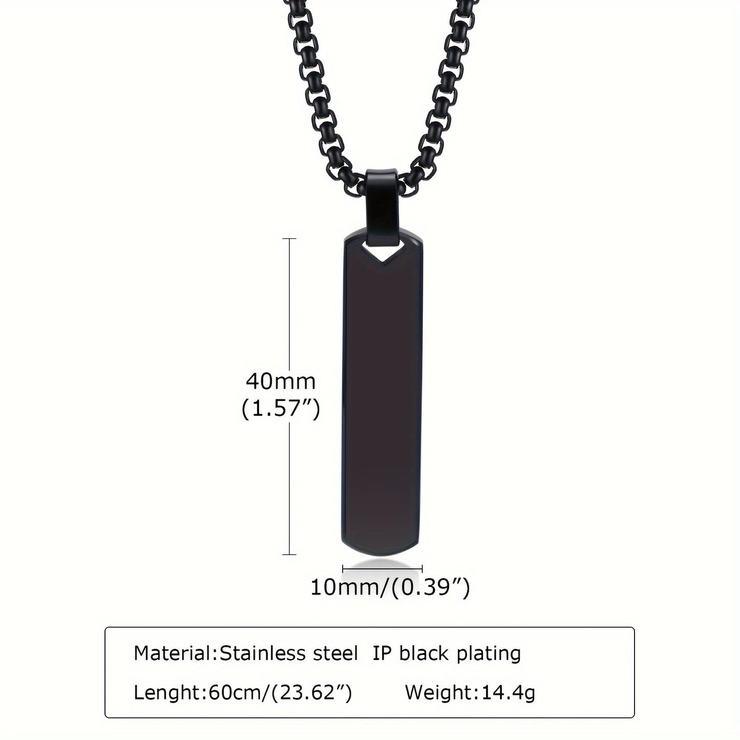 Letter Necklace Pendant Made of Stainless Steel, Suitable for Men.