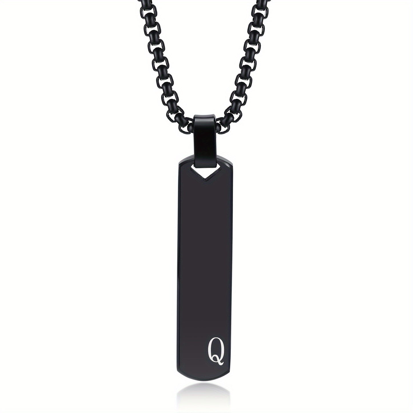 Letter Necklace Pendant Made of Stainless Steel, Suitable for Men.