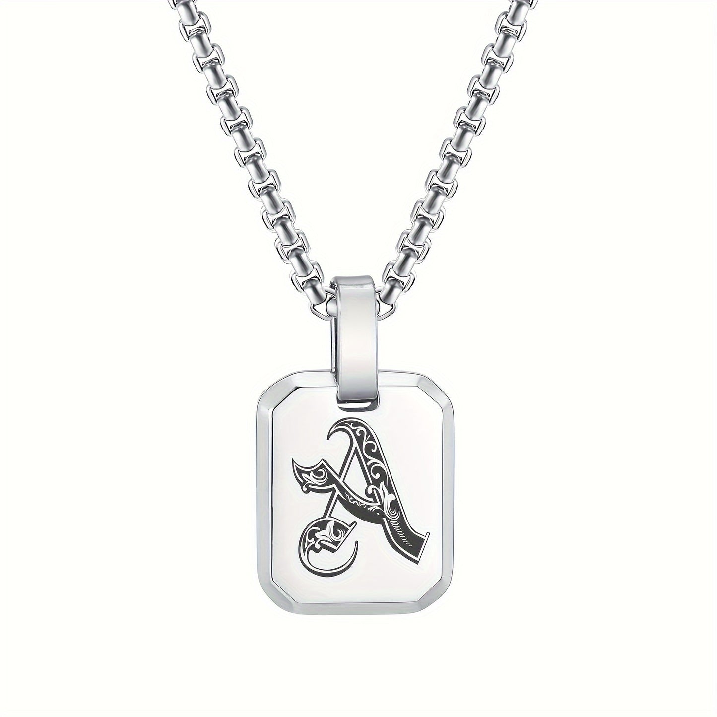Letter Necklace Pendant, Stainless Steel Fashion Butterfly