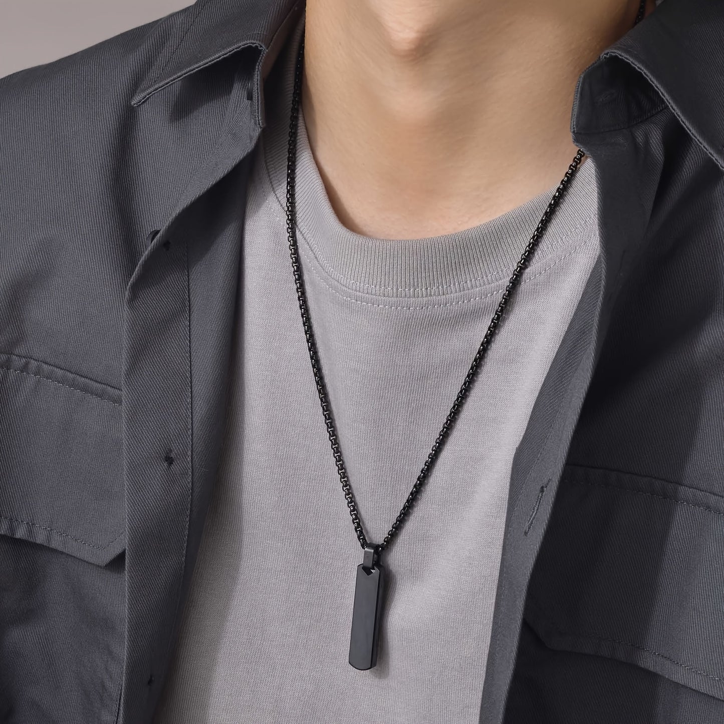 Letter Necklace Pendant Made of Stainless Steel, Suitable for Men.