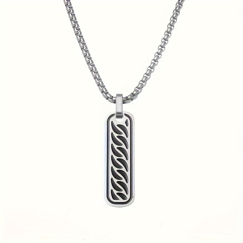 Men necklace can be engraved with simple and charming designs