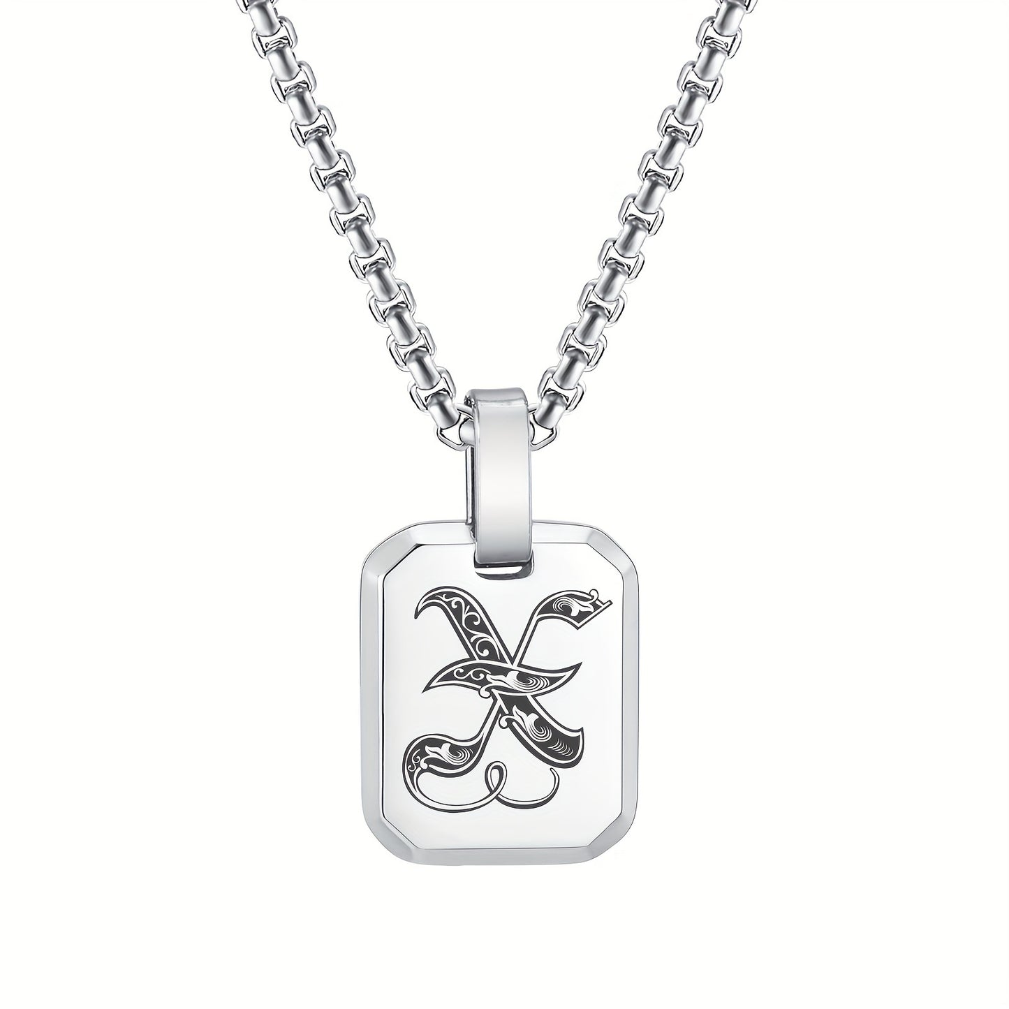 Letter Necklace Pendant, Stainless Steel Fashion Butterfly