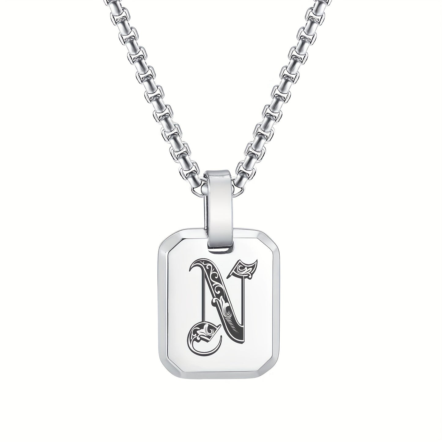 Letter Necklace Pendant, Stainless Steel Fashion Butterfly