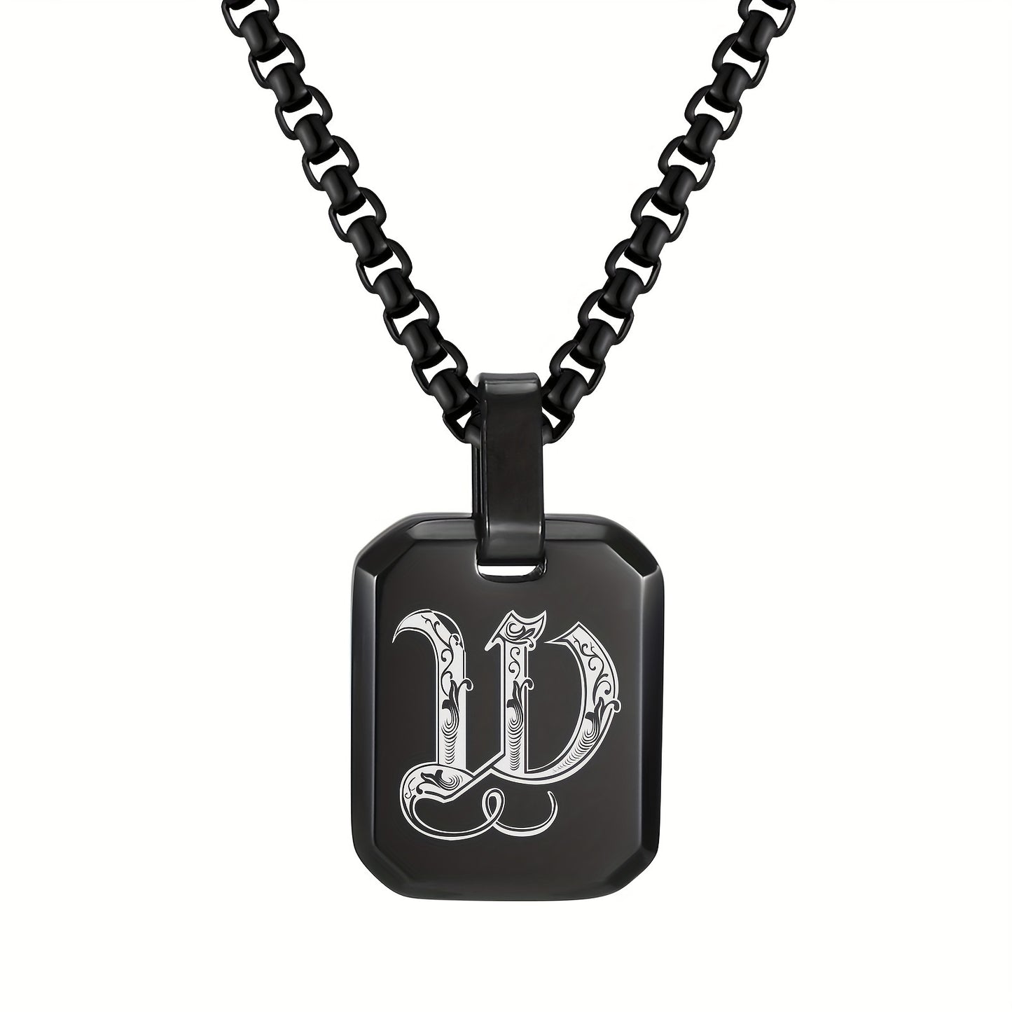 Letter Necklace Pendant, Stainless Steel Fashion Butterfly