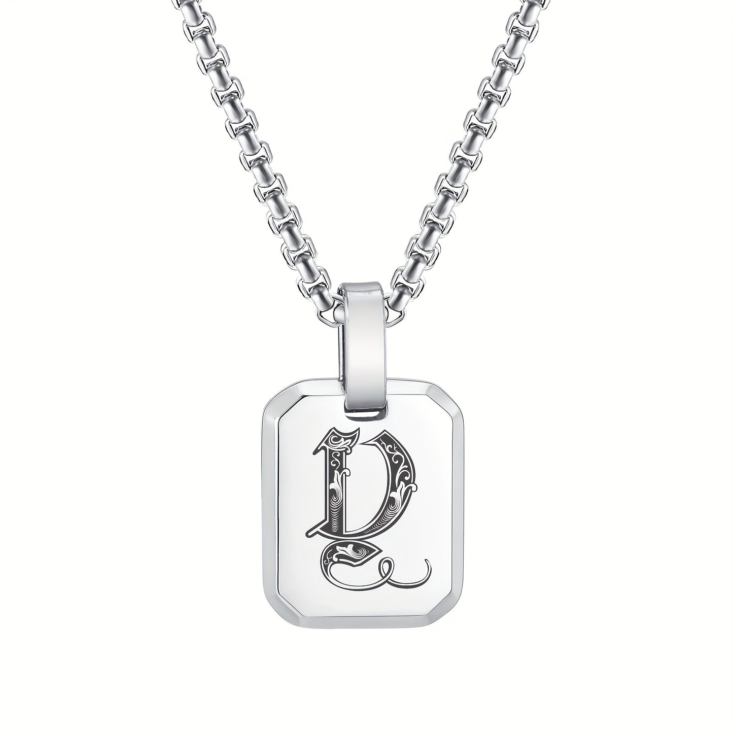 Letter Necklace Pendant, Stainless Steel Fashion Butterfly