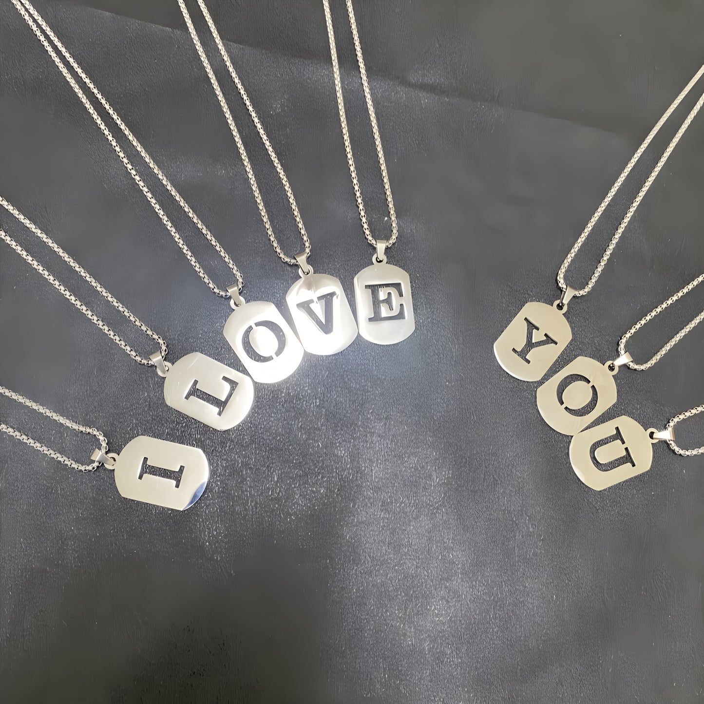 Elegant Letter Pendant Necklaces for Men