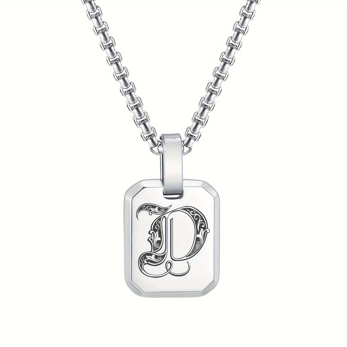 Letter Necklace Pendant, Stainless Steel Fashion Butterfly
