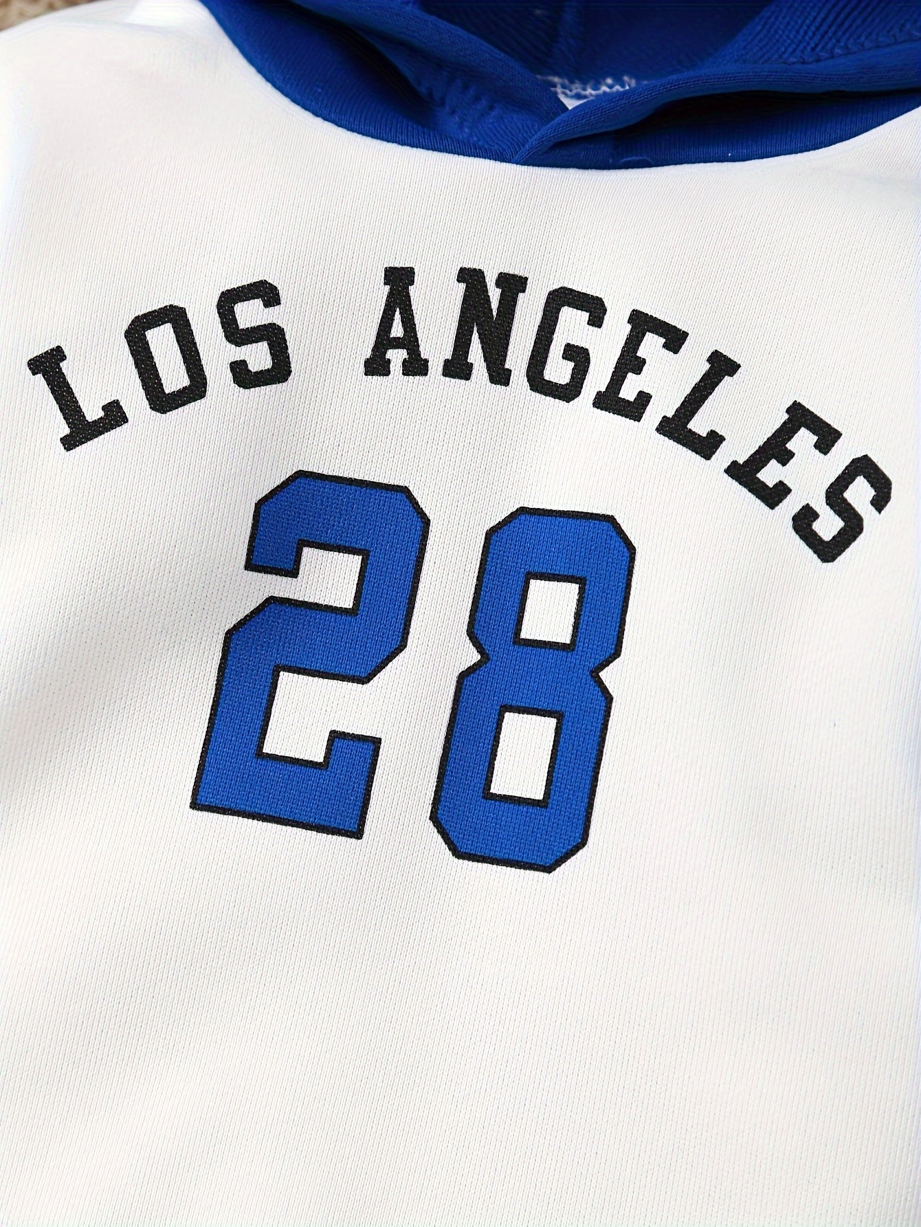 Boys' 'LOS ANGELES 28' Hooded Romper & Joggers Set - Sporty