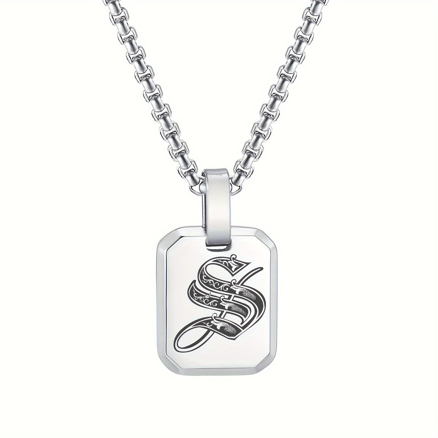 Letter Necklace Pendant, Stainless Steel Fashion Butterfly
