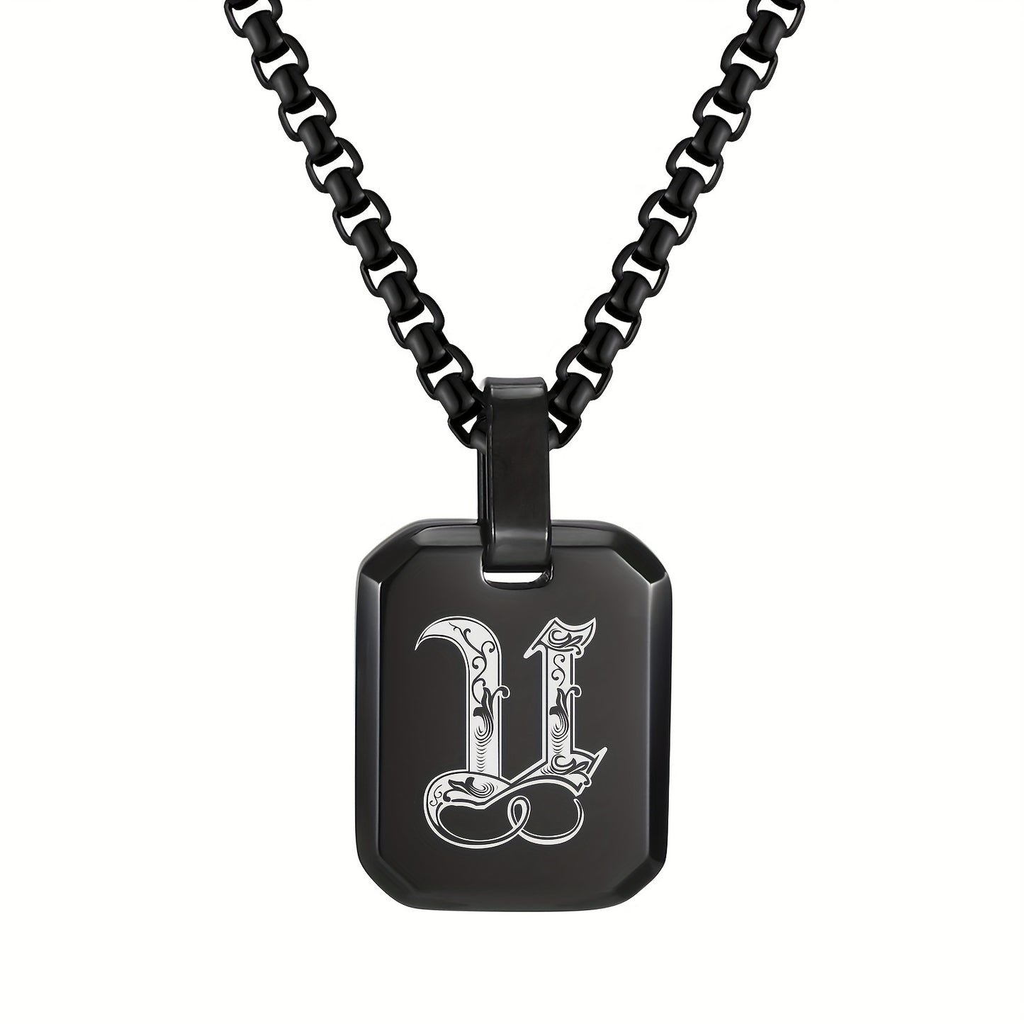 Letter Necklace Pendant, Stainless Steel Fashion Butterfly
