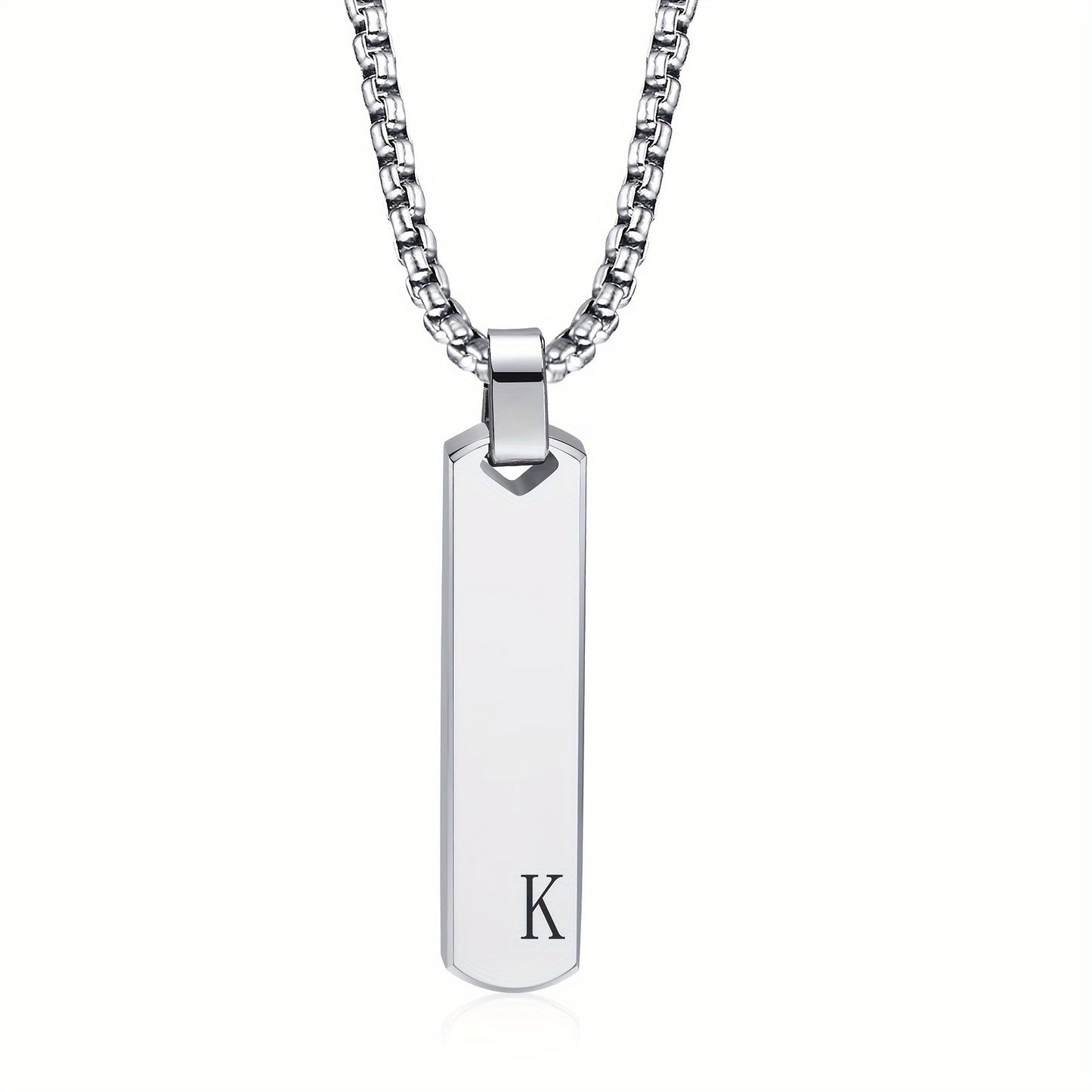 Letter Necklace Pendant Made of Stainless Steel, Suitable for Men.