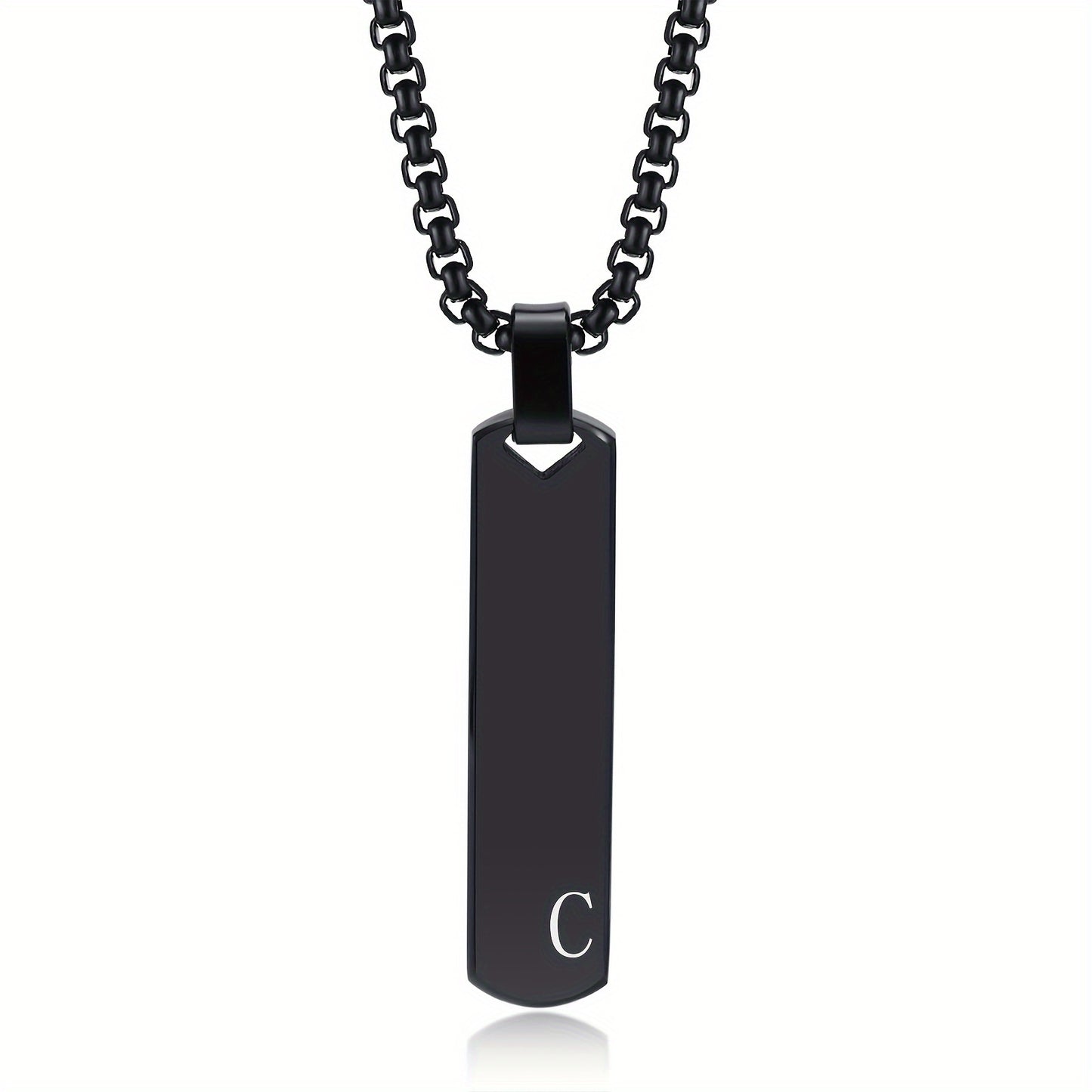 Letter Necklace Pendant Made of Stainless Steel, Suitable for Men.