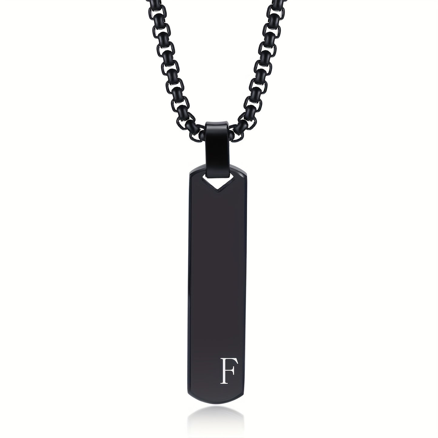 Letter Necklace Pendant Made of Stainless Steel, Suitable for Men.