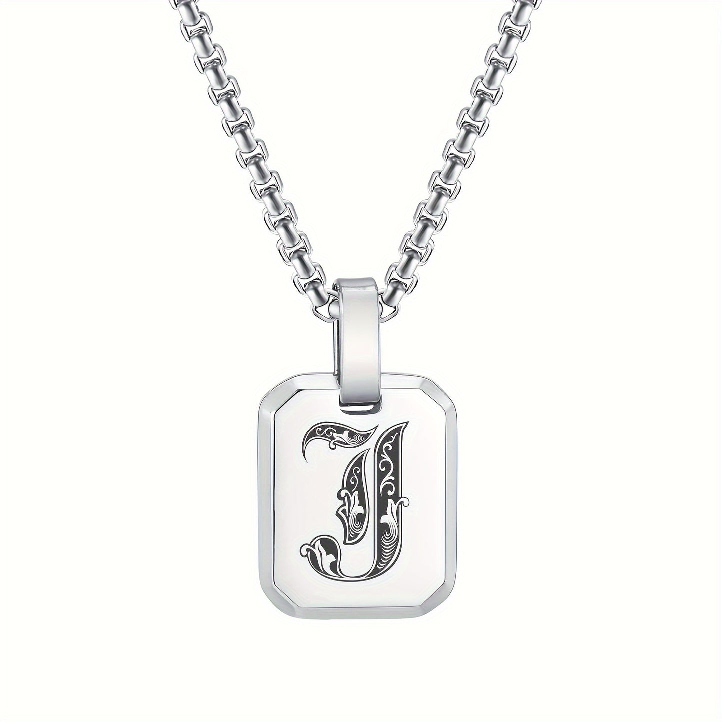 Letter Necklace Pendant, Stainless Steel Fashion Butterfly