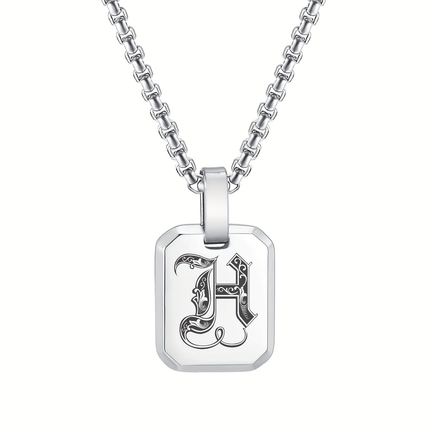 Letter Necklace Pendant, Stainless Steel Fashion Butterfly