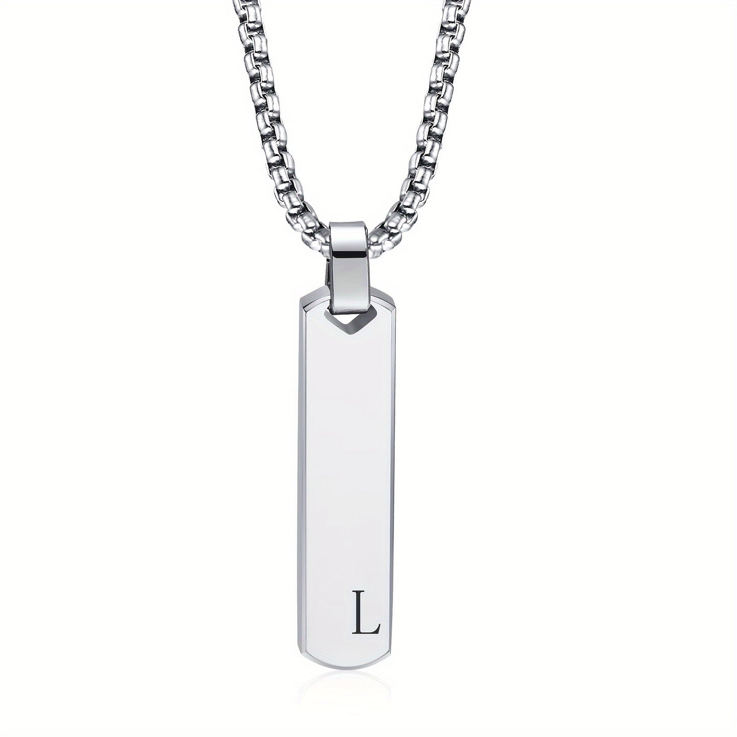 Letter Necklace Pendant Made of Stainless Steel, Suitable for Men.