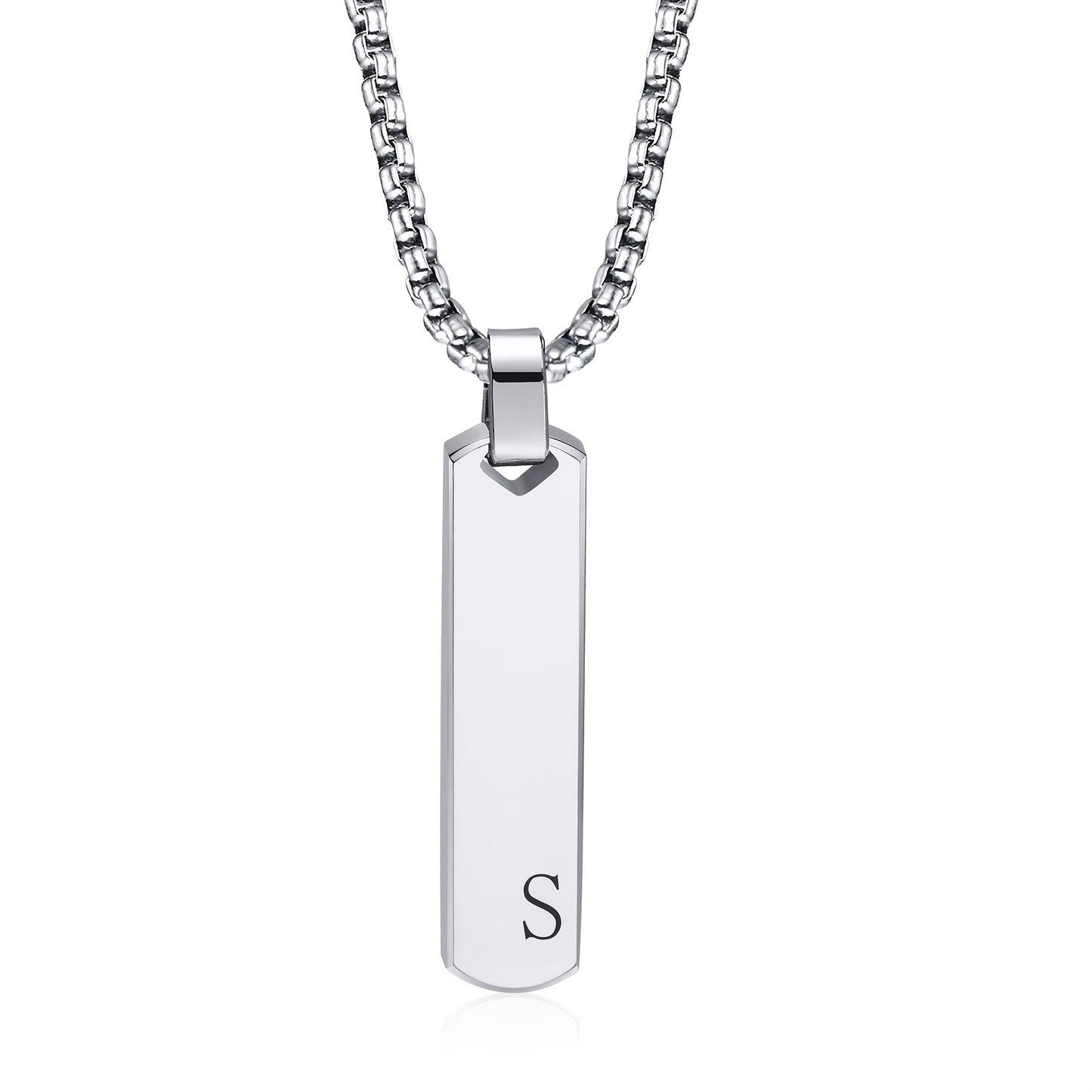 Letter Necklace Pendant Made of Stainless Steel, Suitable for Men.